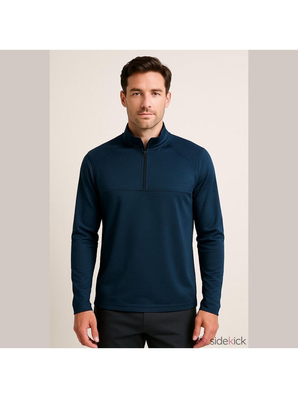 Navy Blue Quarter-Zip Pullover